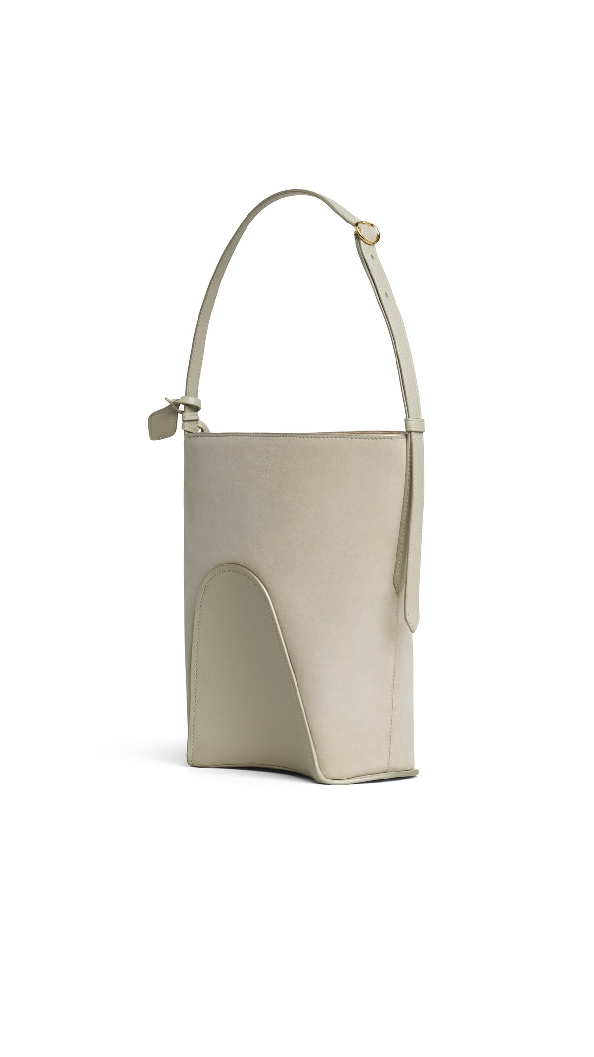 Alaïa Hip Small Bucket Bi-Material Bag In Leather