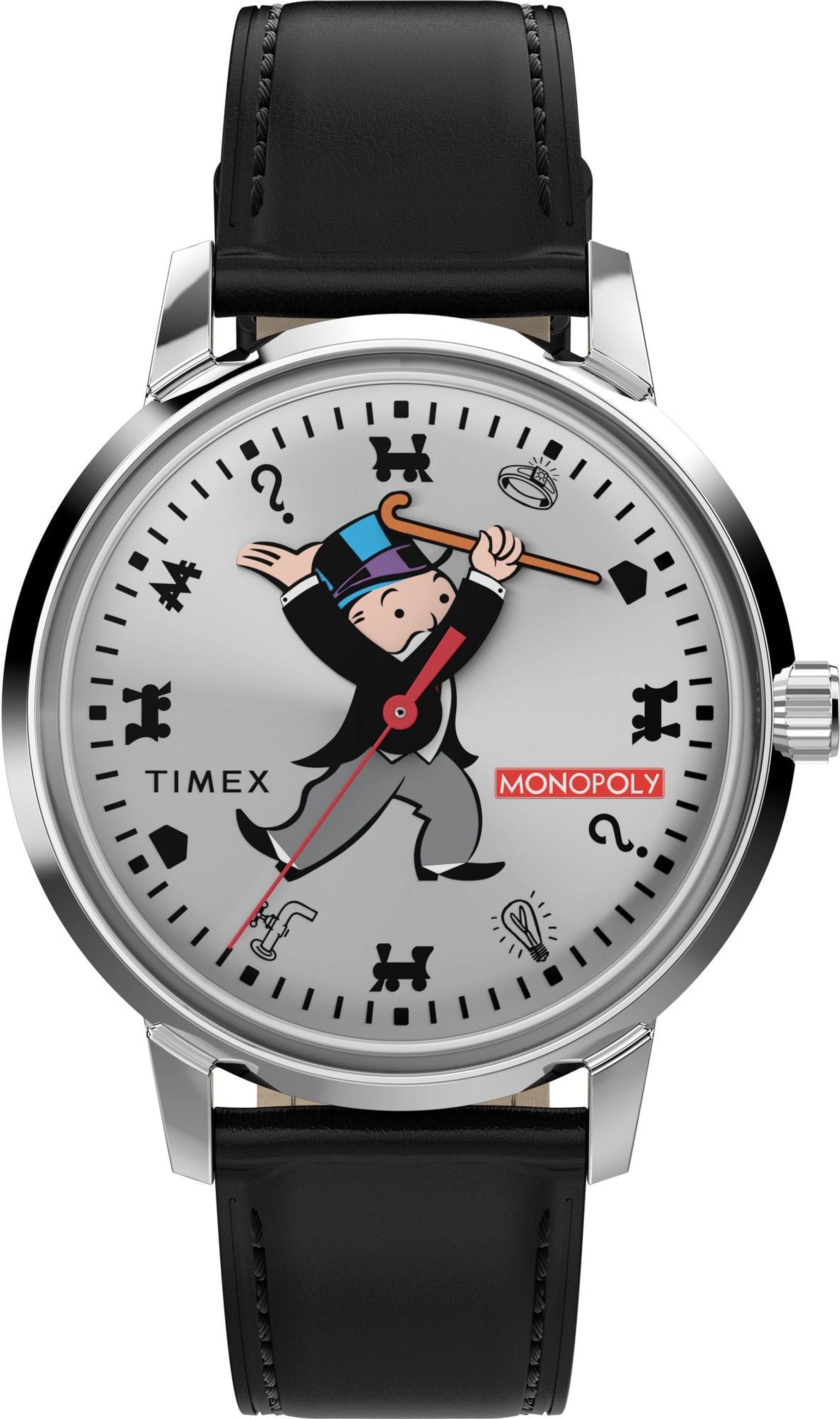 Timex x Monopoly Marlin 38mm Leather Strap 'Silver Tone'