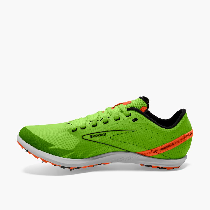 Brooks Draft XC Green Gecko/Red Orange/White