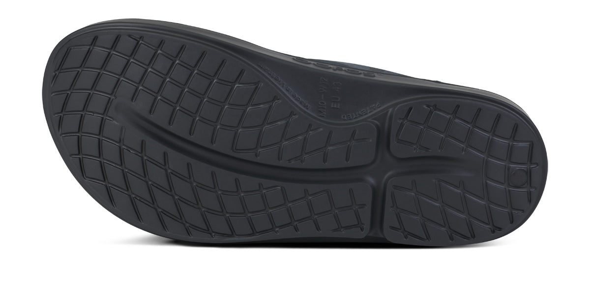 Oofos Women's Sport Sandal Bauer Black Asphalt