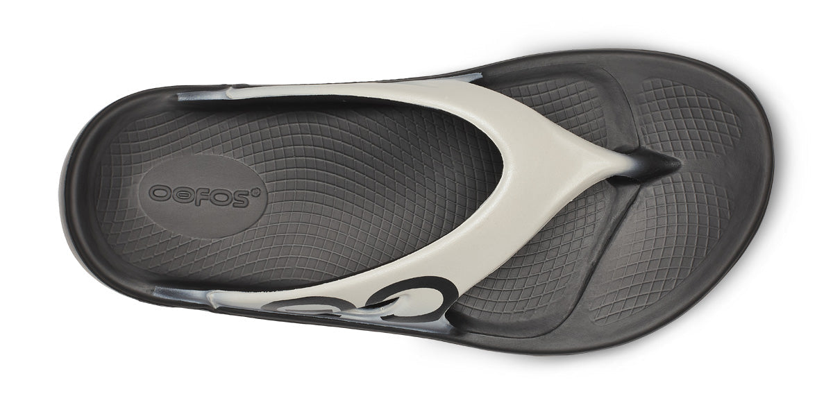 Oofos Men's Sport Sandal Black & Chalk