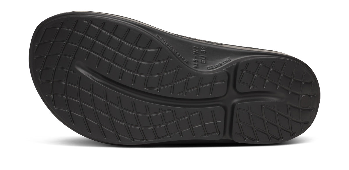 Oofos Men's Sport Sandal Black & Chalk