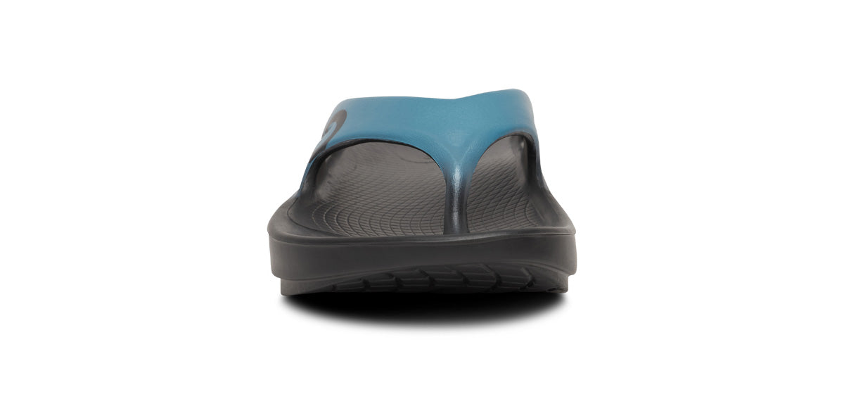 Oofos Women's Sport Sandal Black & Ocean Blue