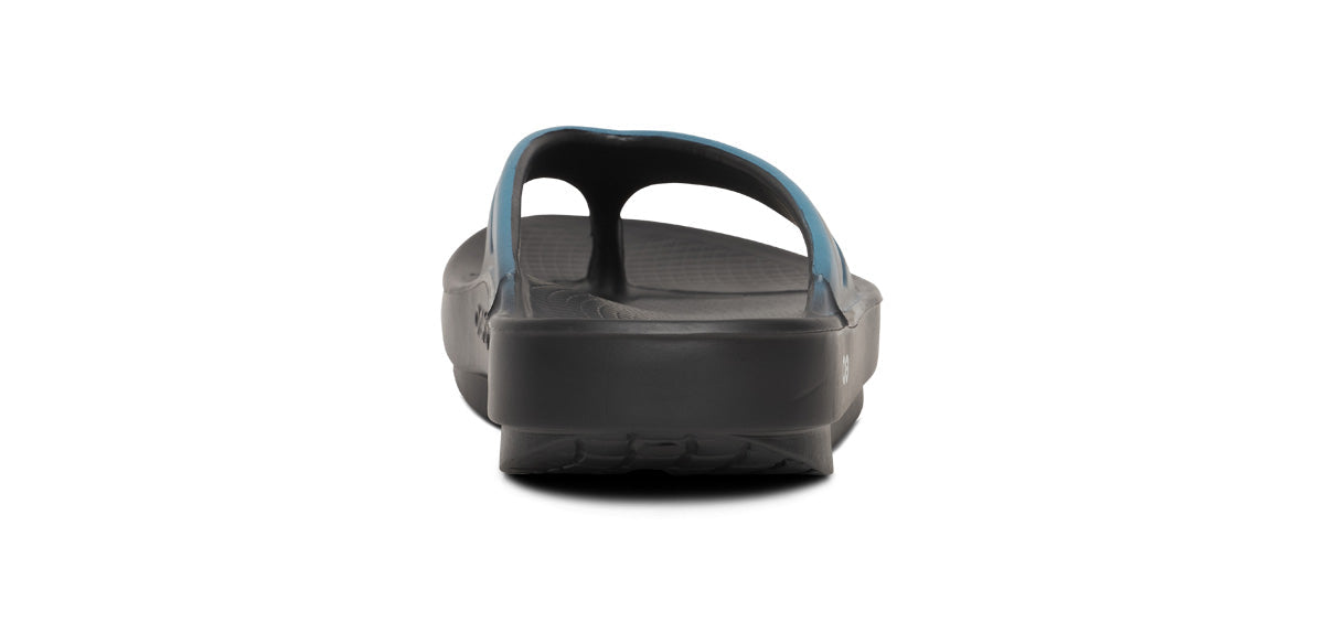 Oofos Men's Sport Sandal Black & Ocean Blue