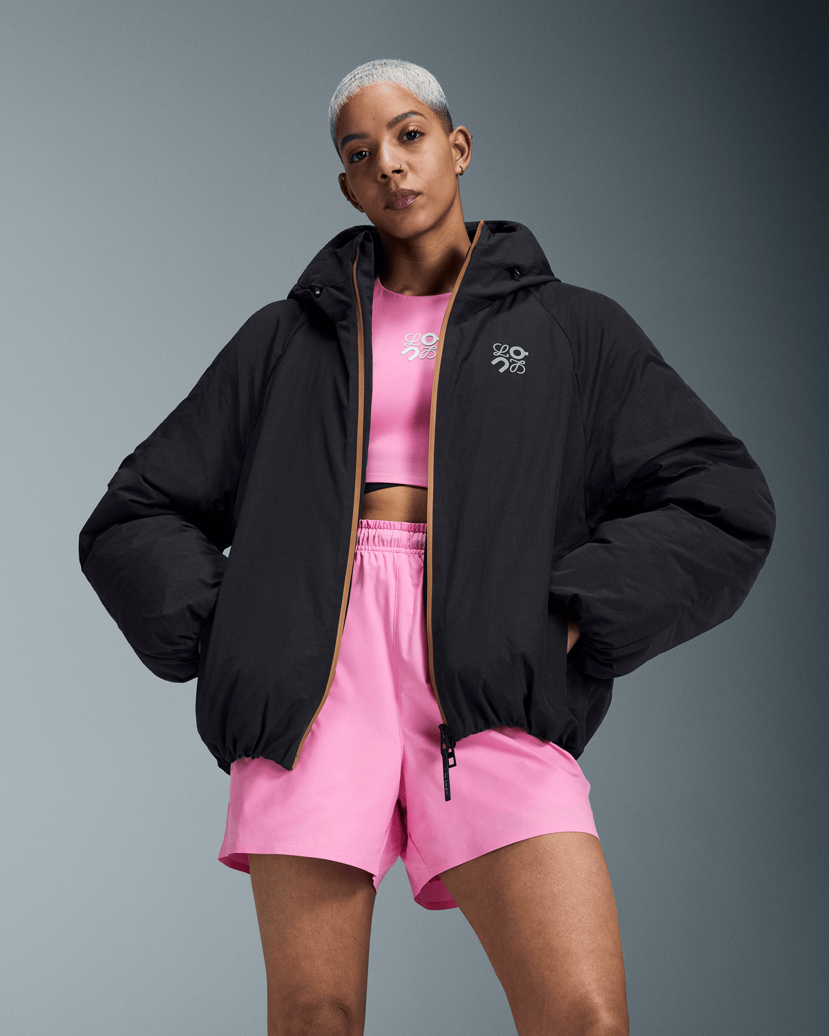 On Puffer Jacket Loewe Black (Women'S)
