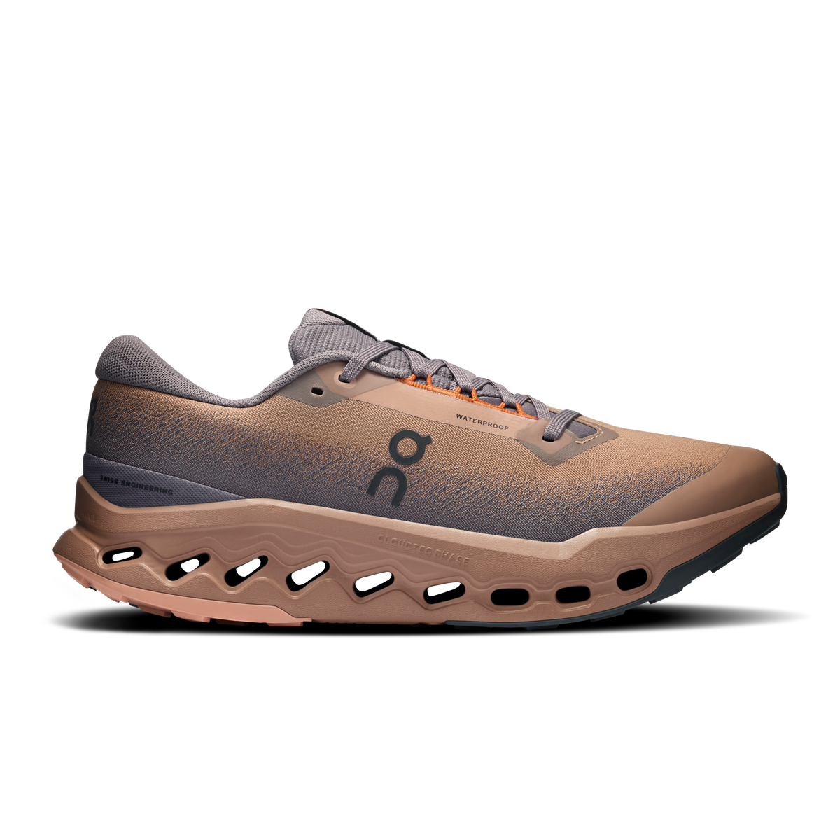 On Cloudsurfer Trail 2 Waterproof Portobello Pebble