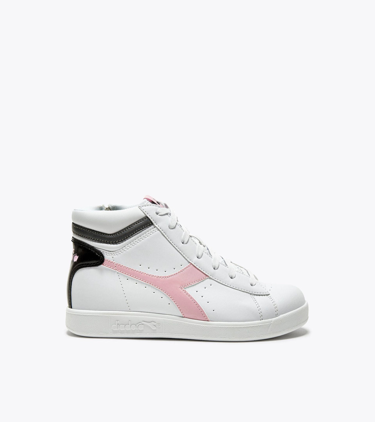 Diadora Game P High Girl Gs White/Black/Pink Lady