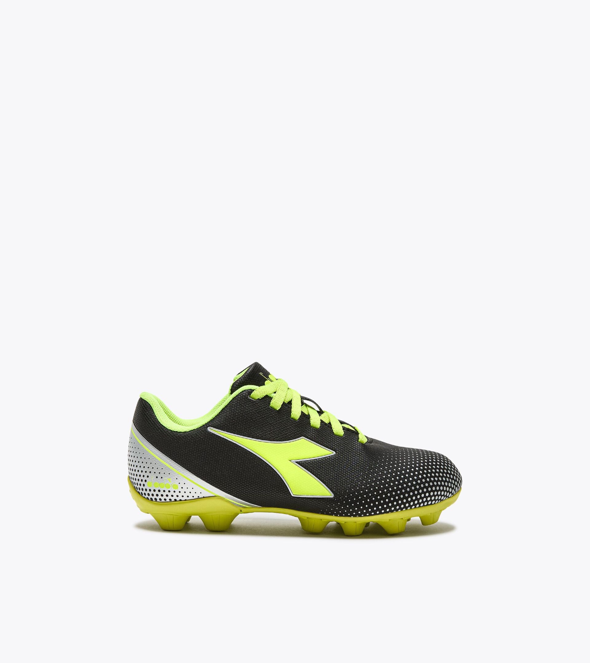 Diadora Pichichi 7 Md Jr Black/Yellow Fl Dd/Silver Dd