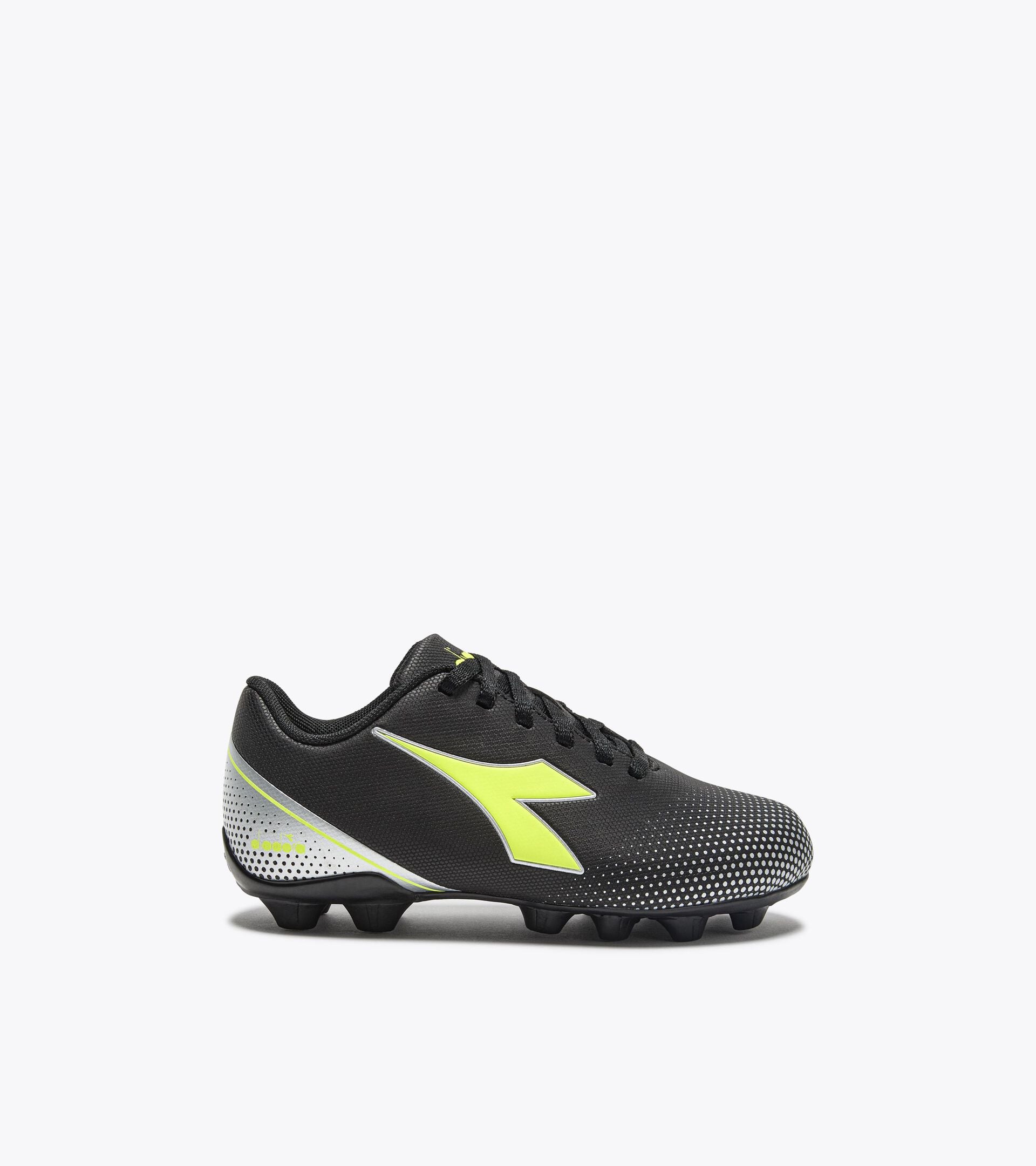 Diadora Pichichi 7 Md Jr Black/Yellow Fl Dd/Silver