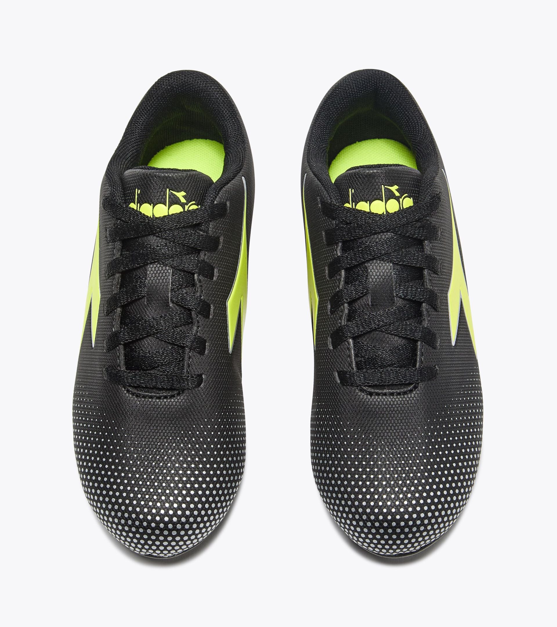 Diadora Pichichi 7 Md Jr Black/Yellow Fl Dd/Silver