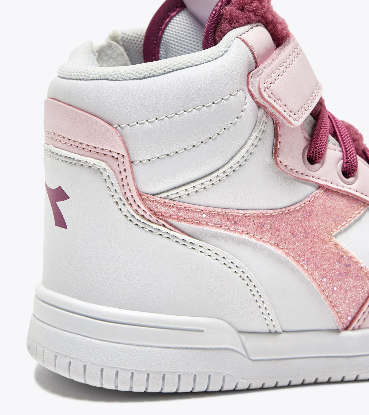 Diadora Raptor Mid Girl Fluffy Ps White/Red Violet