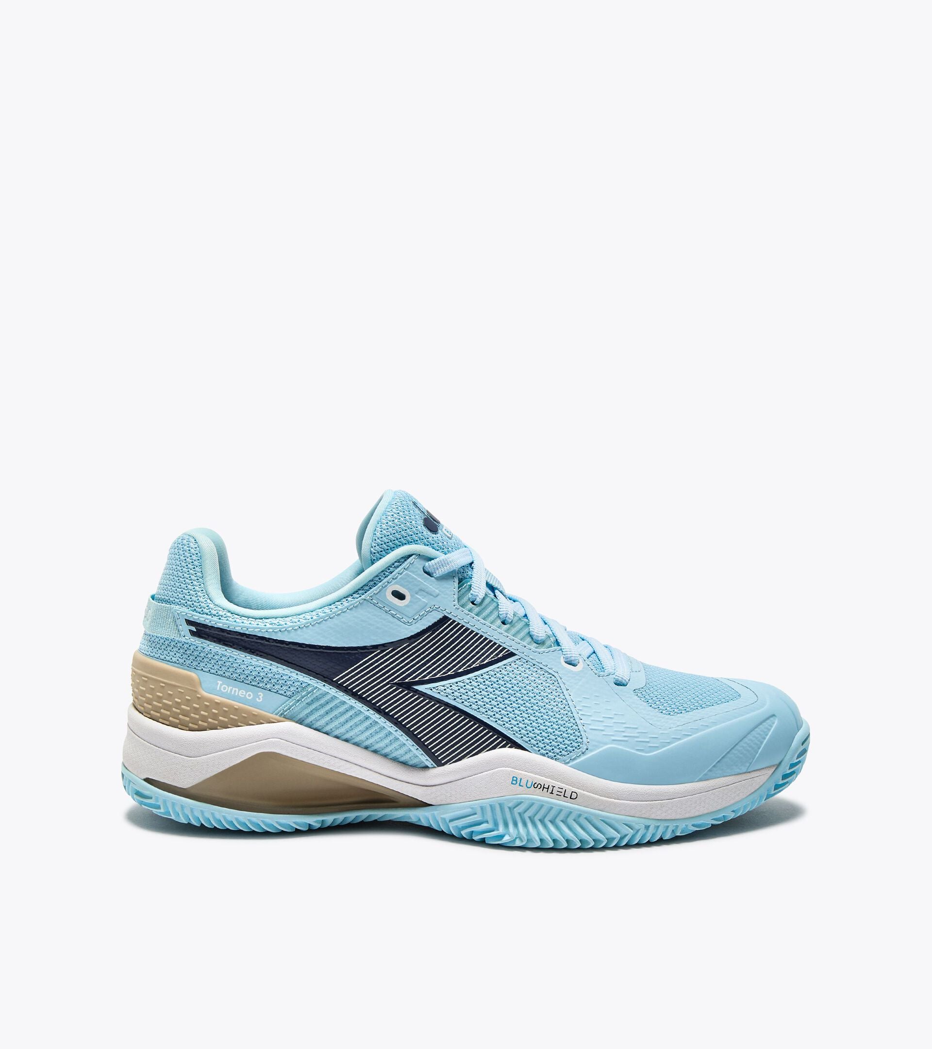 Diadora Blushield Torneo 3 W Clay Corydalis Blue/Black Iris