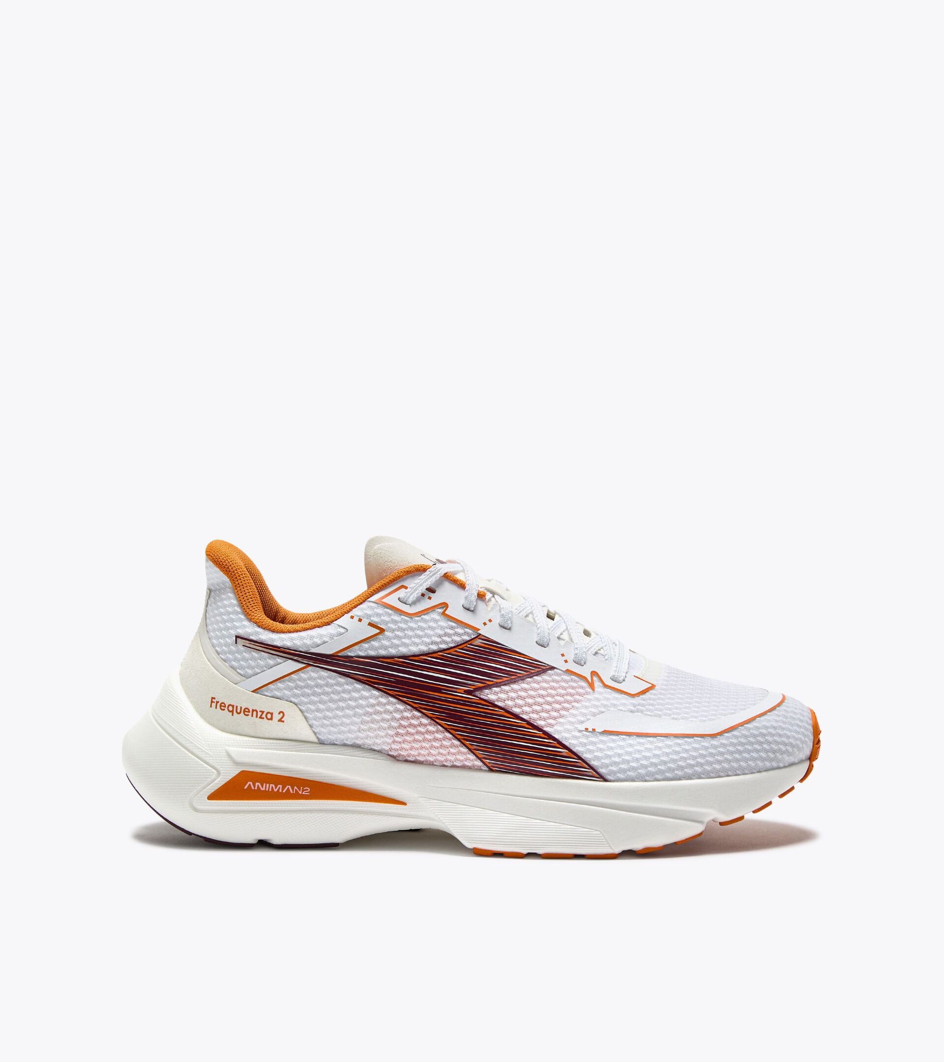 Diadora Frequenza 2 White/Maroon Banner