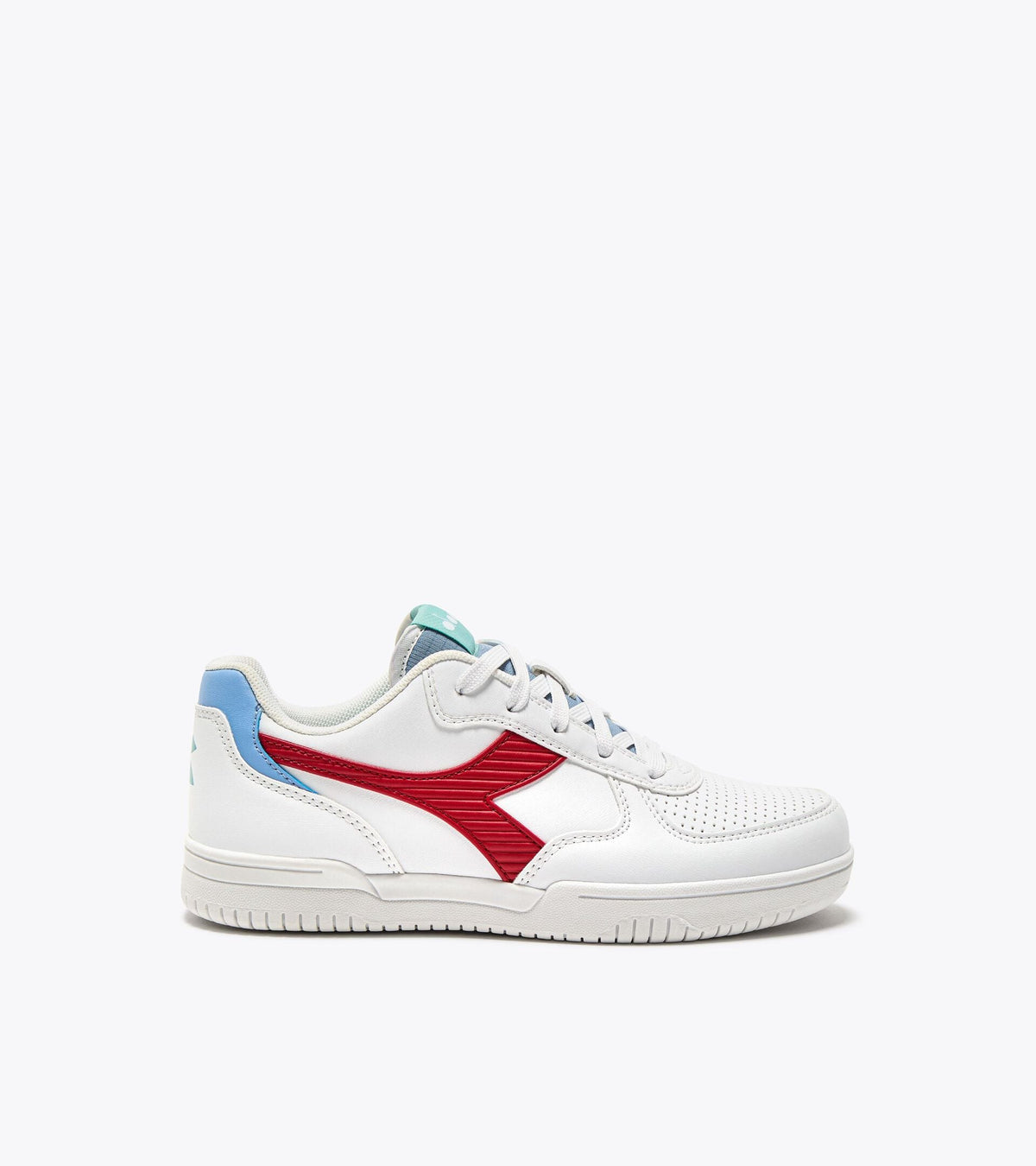 Diadora Raptor Low Stripe Gs White/Salsa/Coronet Blue