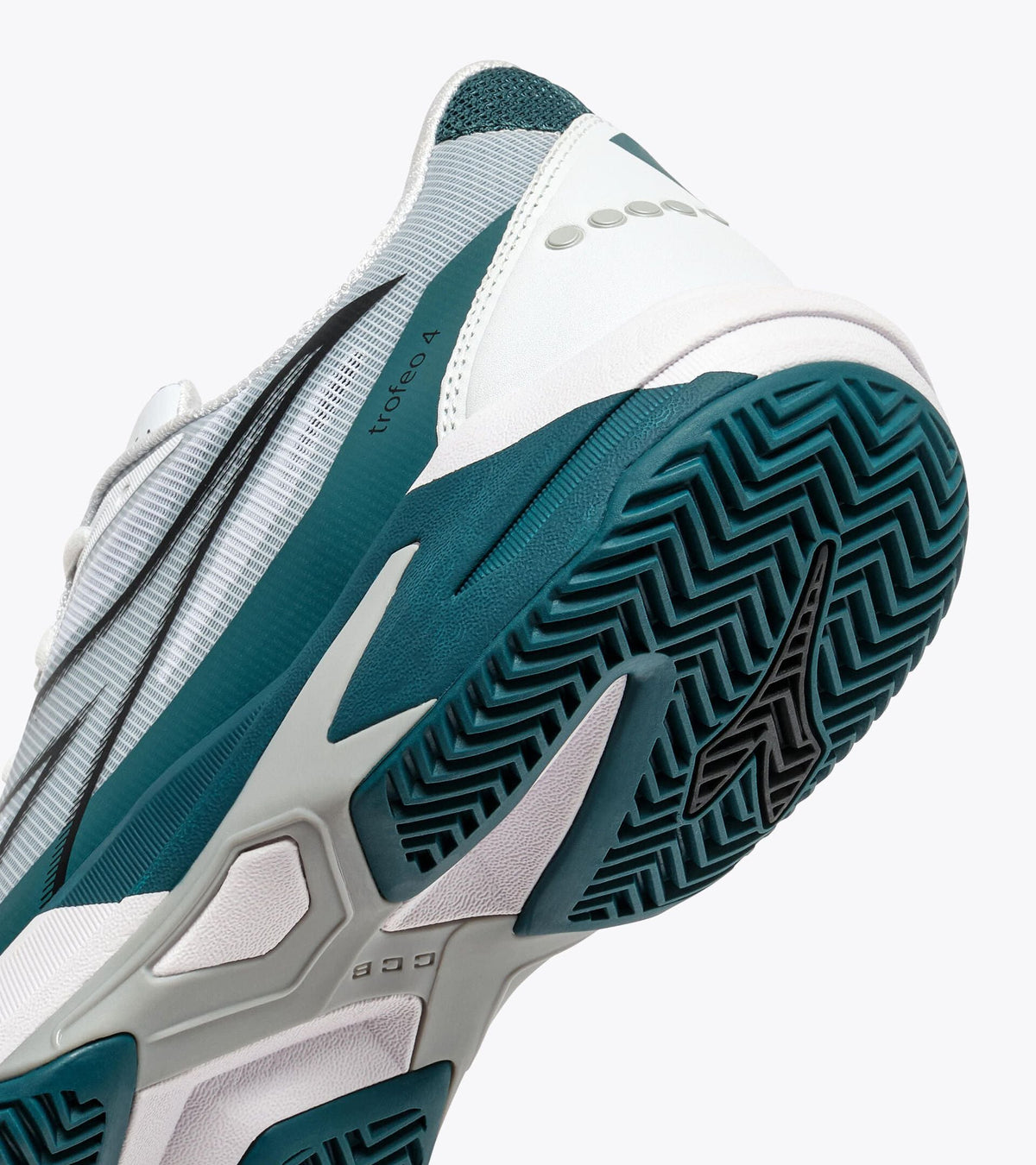 Diadora Trofeo 4 Clay White /Black/Shaded Spruce