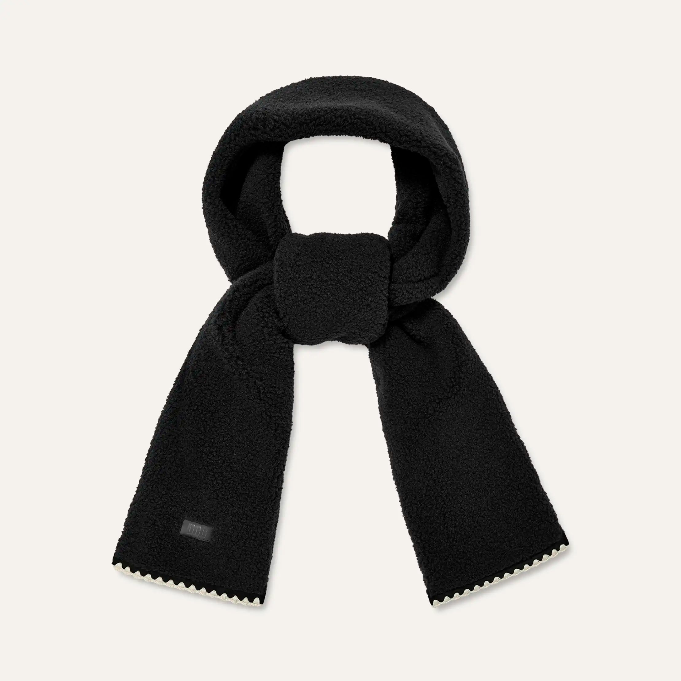 Ugg Uggfluff Scalloped Scarf Black