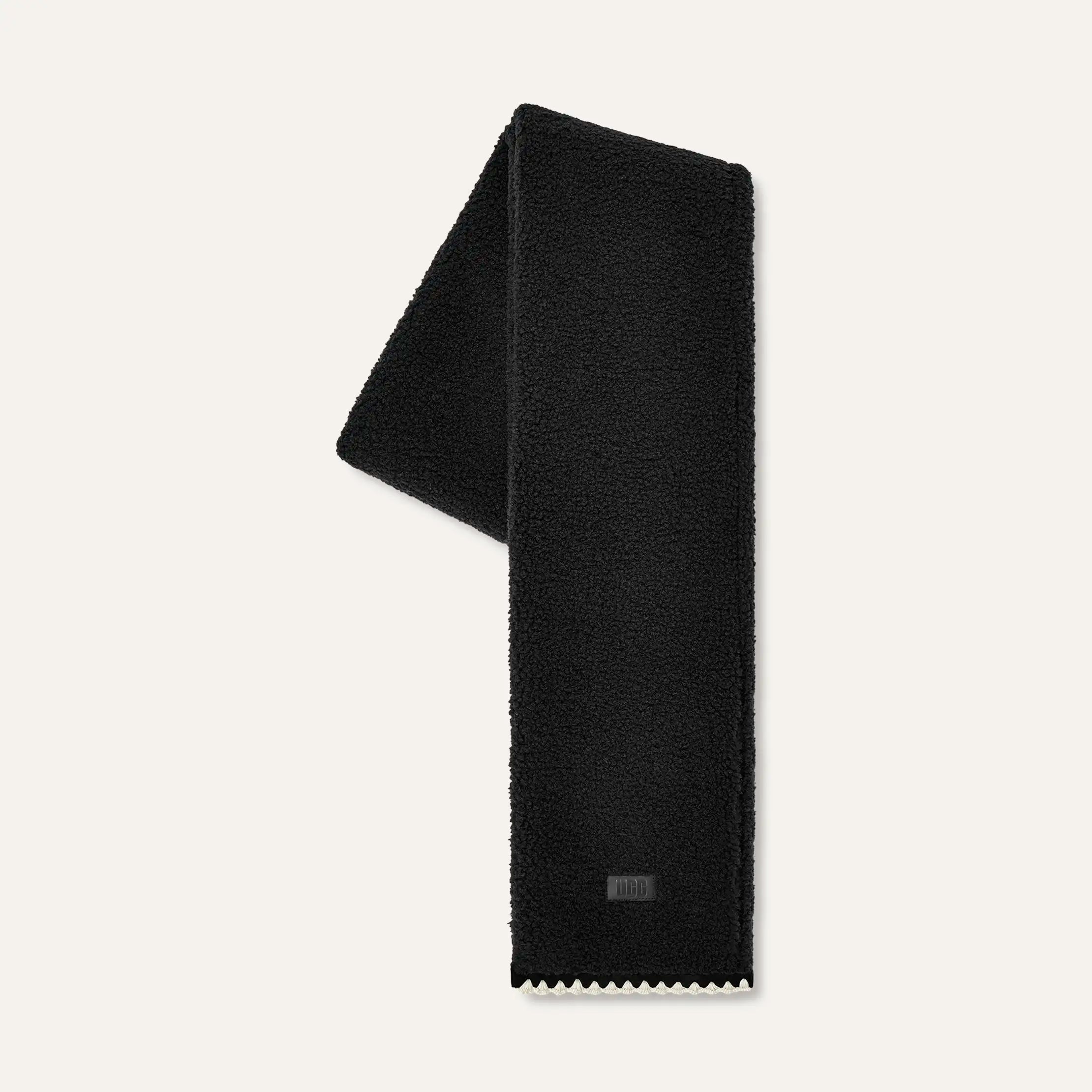Ugg Uggfluff Scalloped Scarf Black