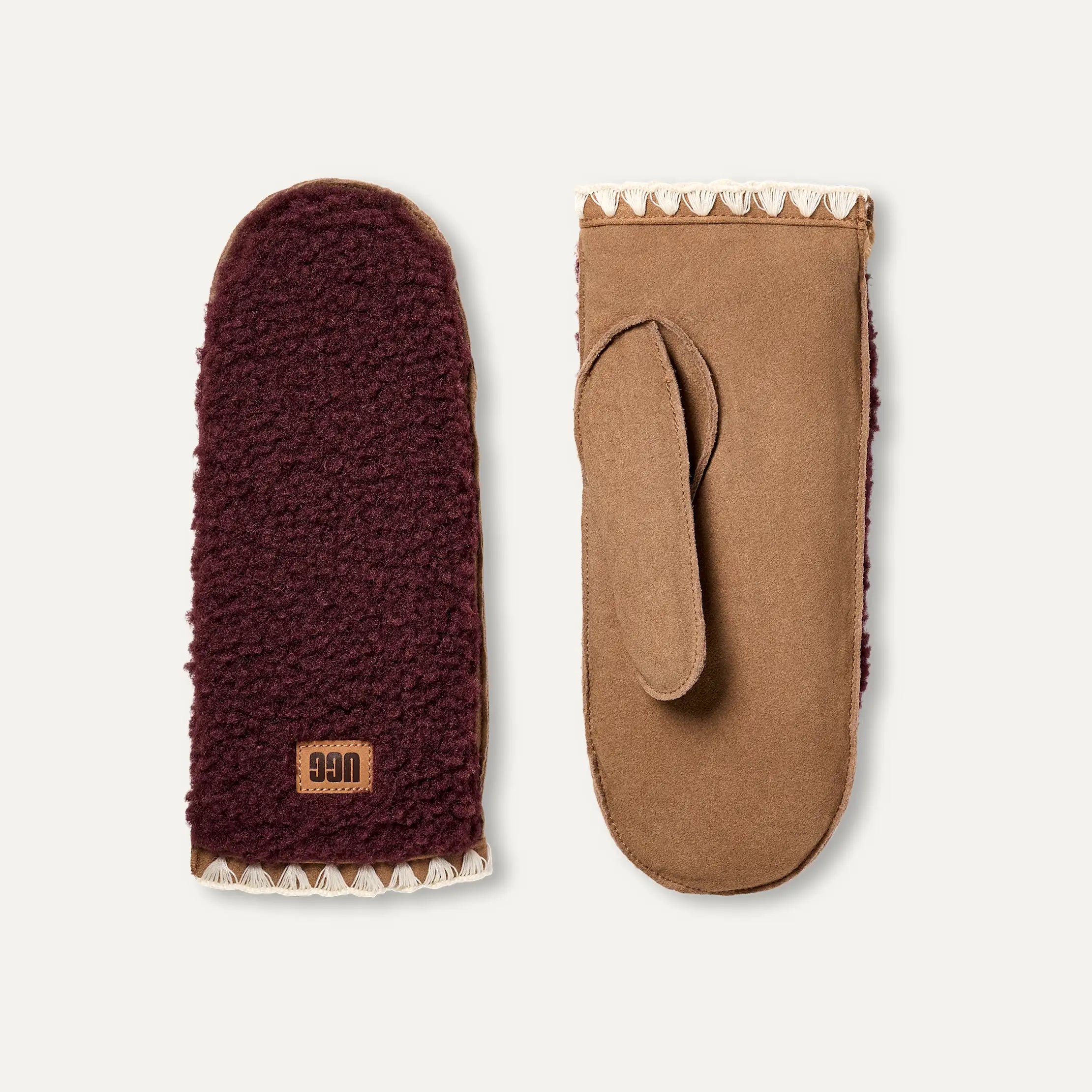 Ugg Uggfluff Scalloped Mitten Wild Grape