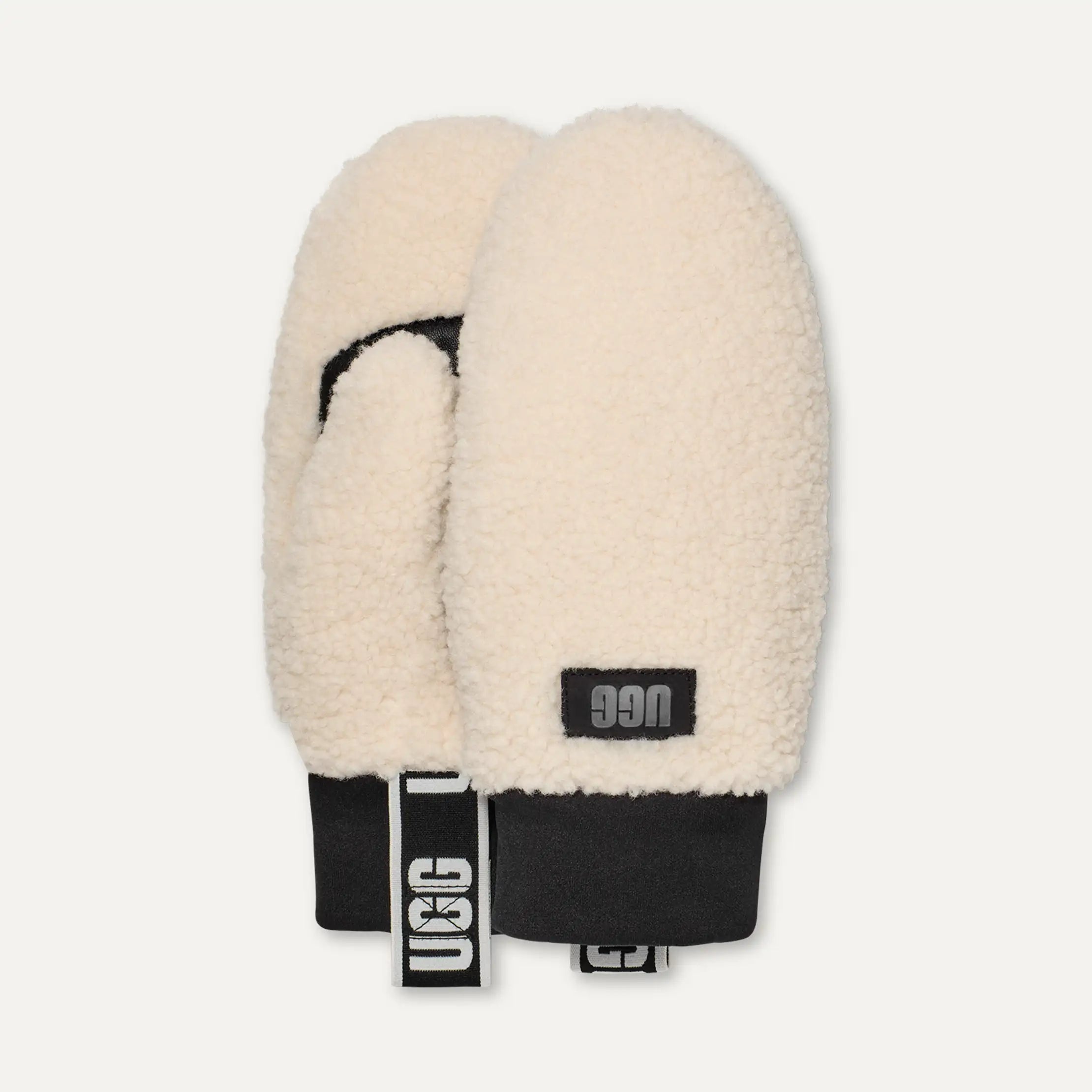 Ugg Uggfluff Mitten With Logo Tape Nimbus