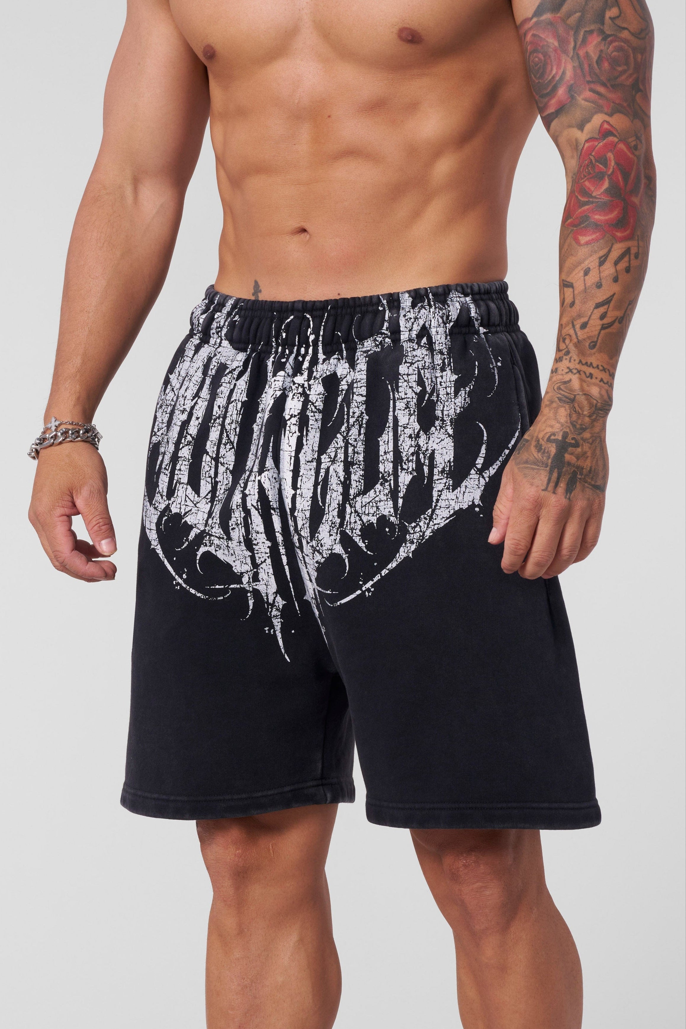 YoungLA 1011 - Dark Wave Shorts Black Wash