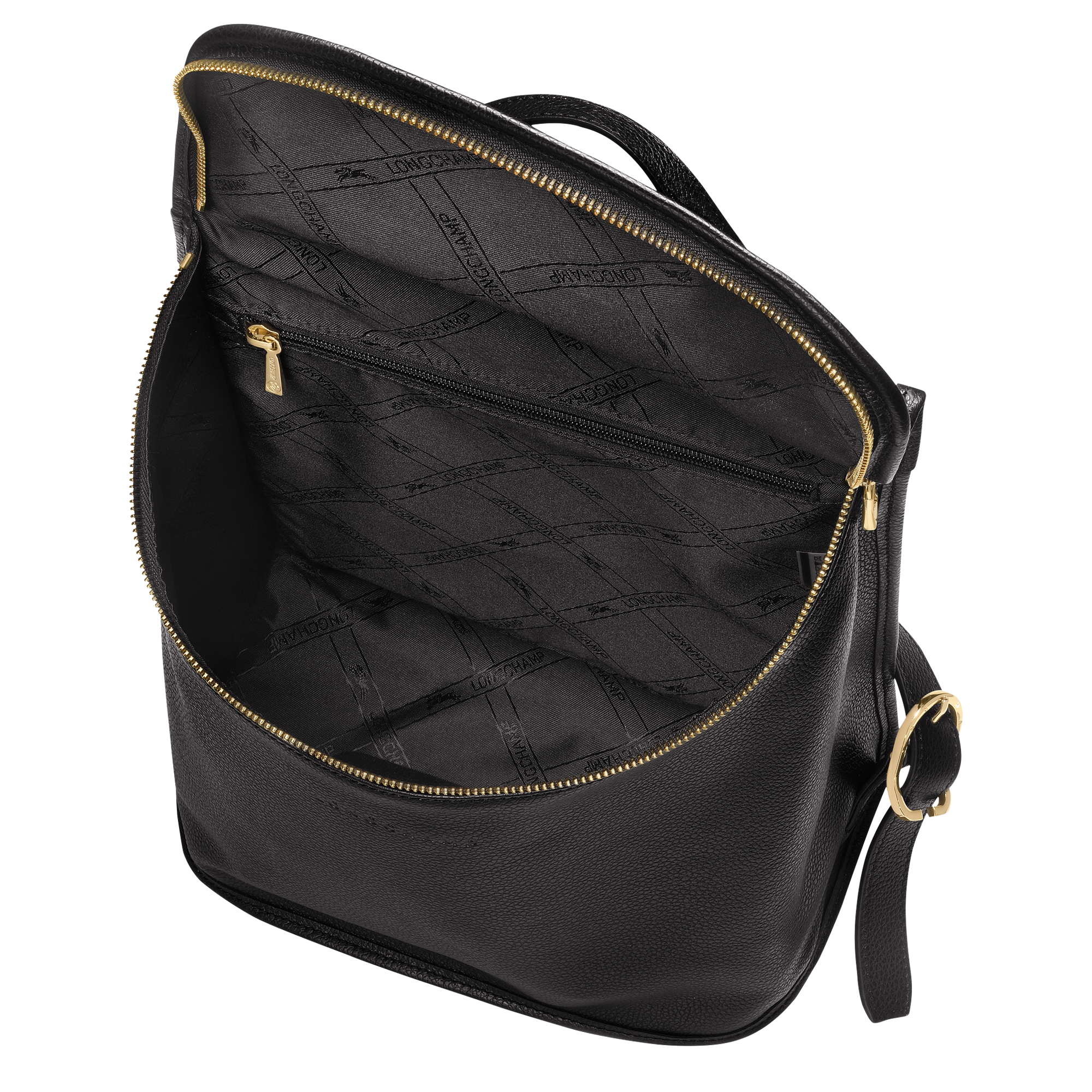 Longchamp Le Foulonné M Backpack Black