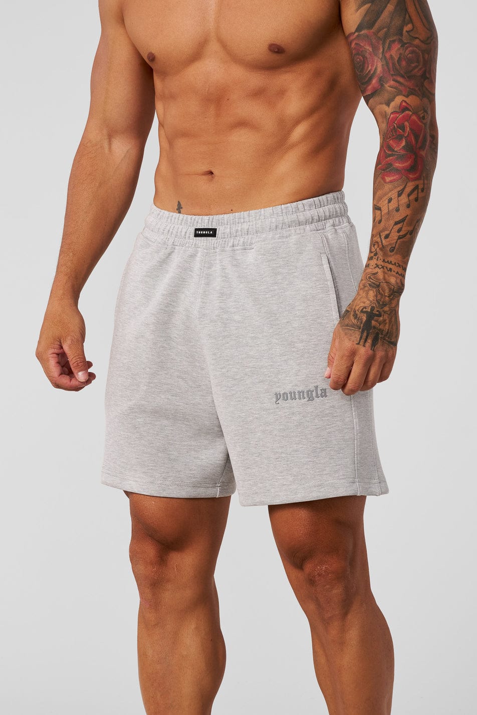 YoungLA 1024 - Soft AF Shorts Heather Grey