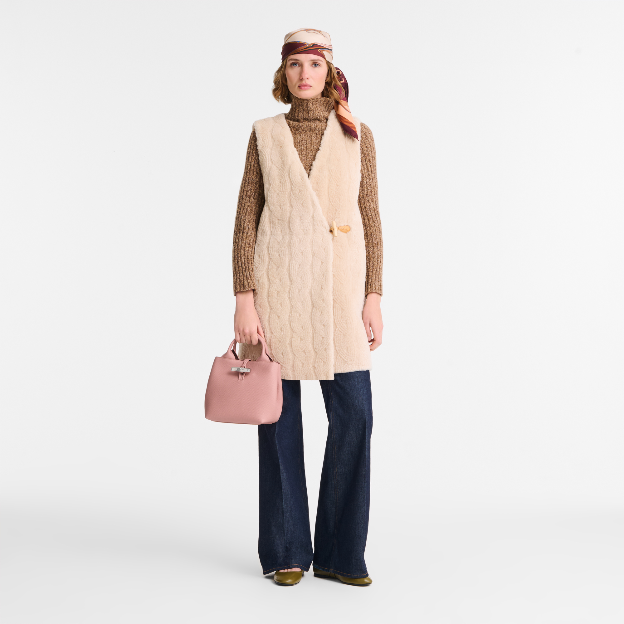 Longchamp Le Roseau S Handbag Pink Tea