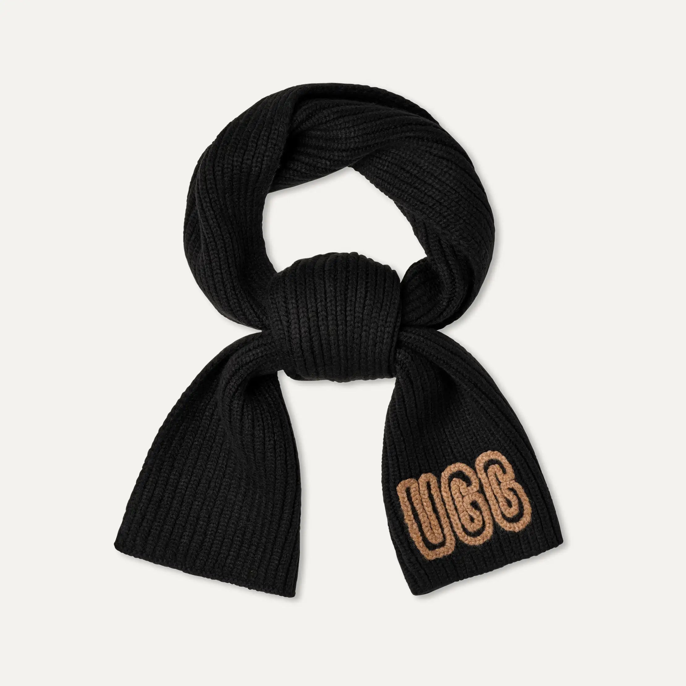 Ugg Chunky Crafted Rib Scarf Black