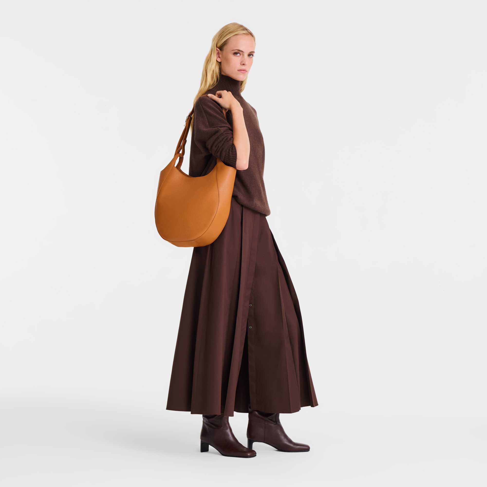 Longchamp Le Foulonné L Hobo bag Amber