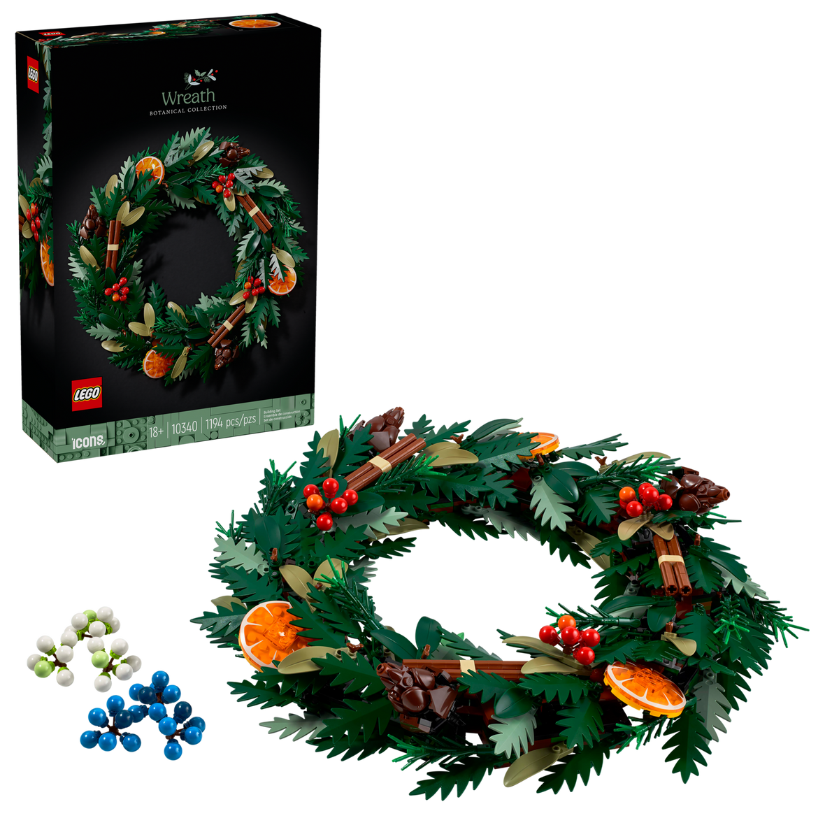 LEGO Wreath, side profile