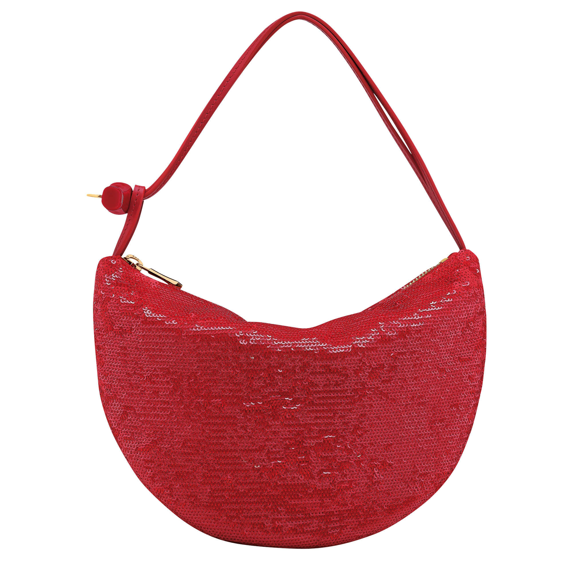 Longchamp Le Roseau Clutch Red