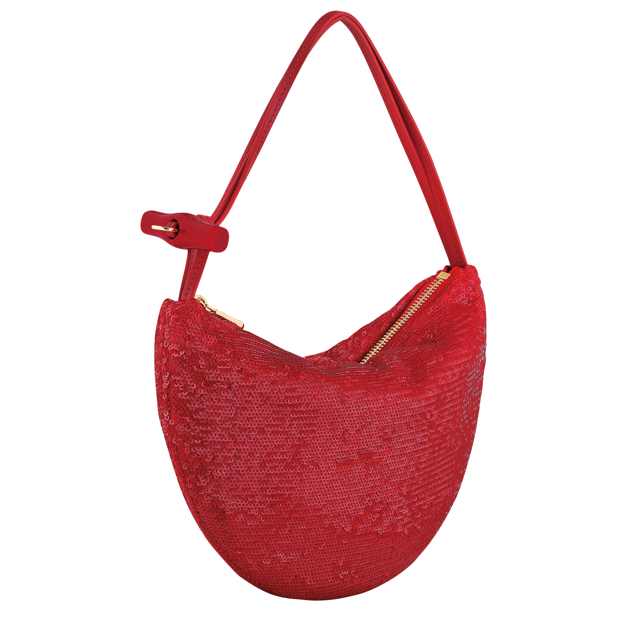 Longchamp Le Roseau Clutch Red