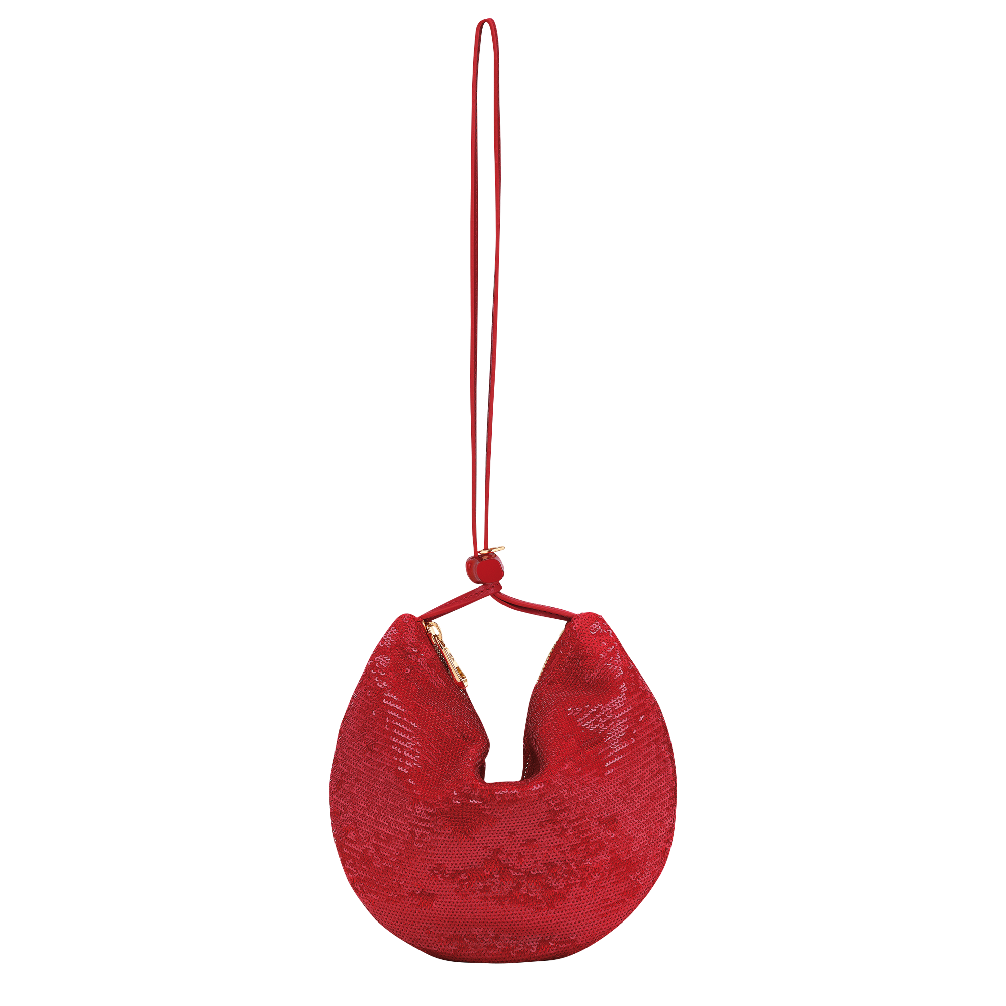 Longchamp Le Roseau Clutch Red
