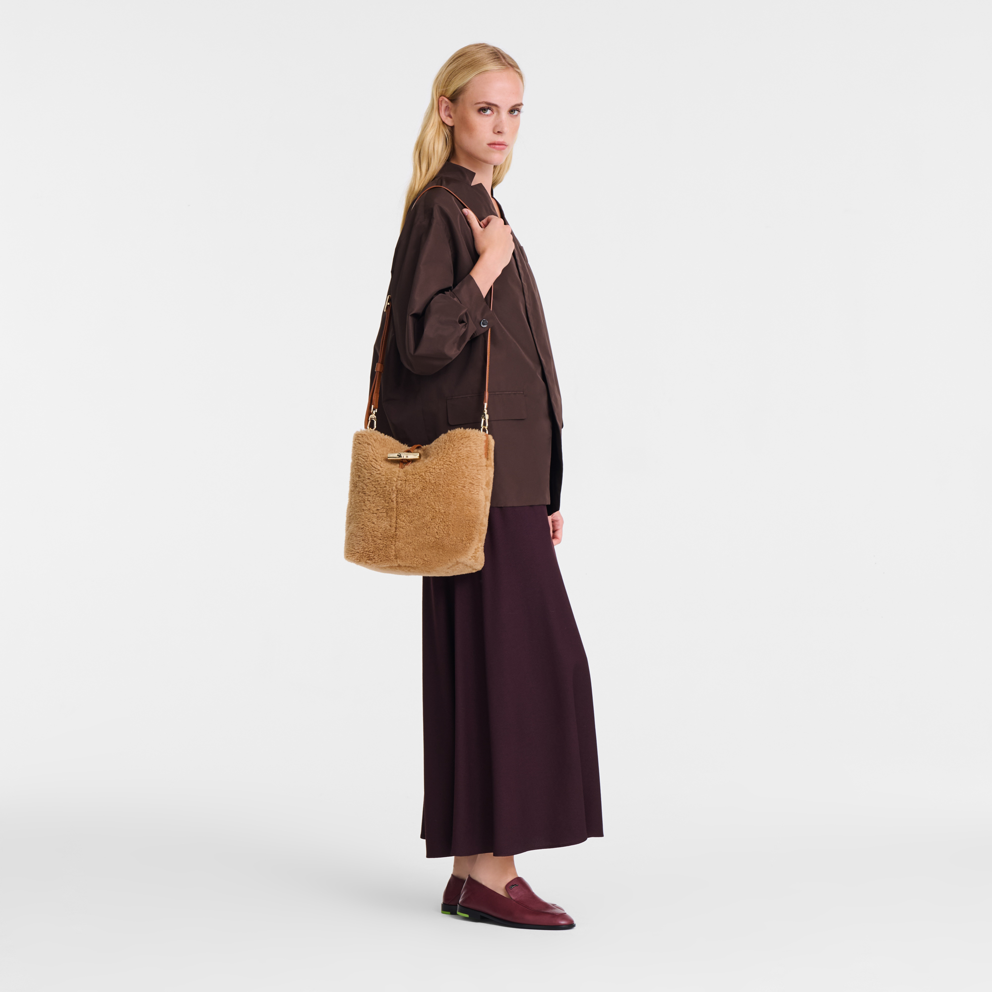 Longchamp Le Roseau Crossbody bag Camel