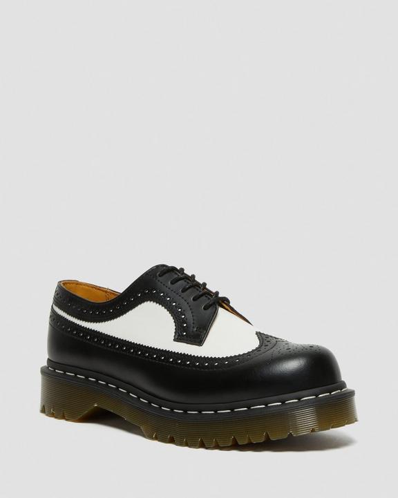 Martens 3989 Bex Smooth Leather Brogue Shoes Black Mens UK