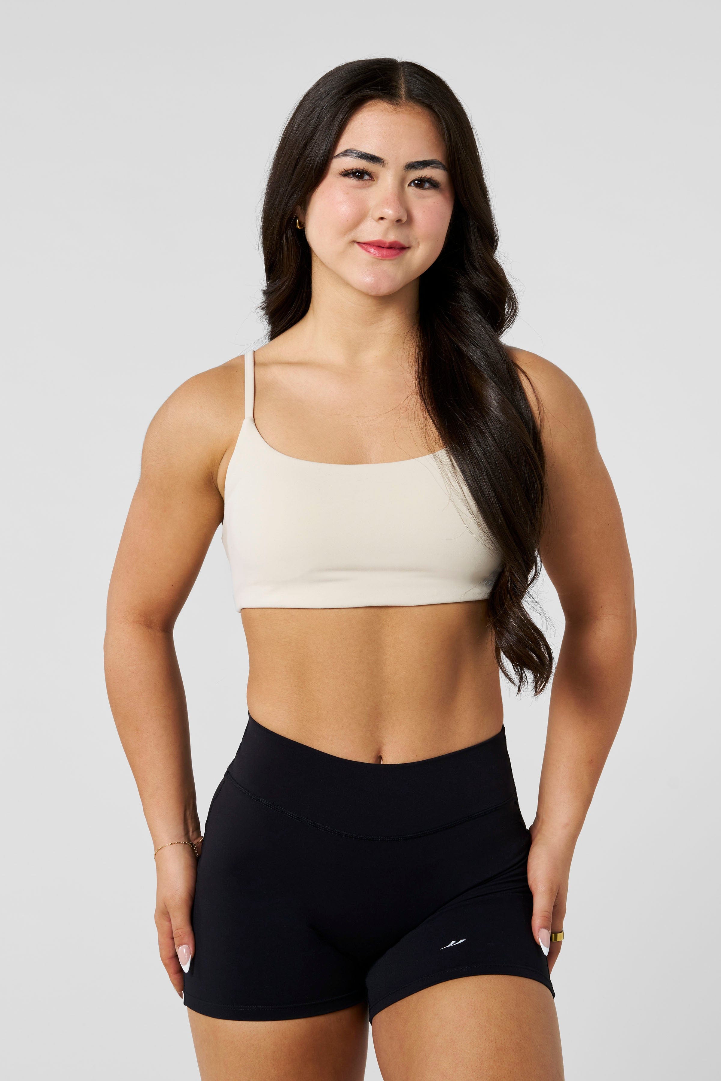 YoungLA W3079 - Criss Cross Sports Bra Cream