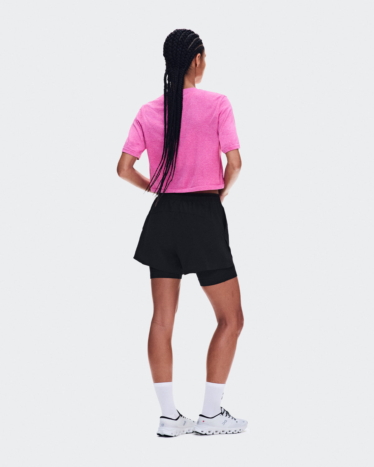On Train Flex-T Crop Bubblegum Heather (Women'S)