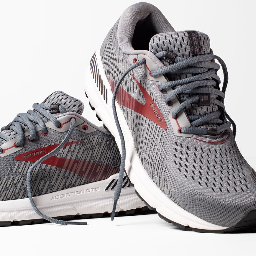 Brooks Addiction GTS 15 Grey/Ebony/Chili Oil
