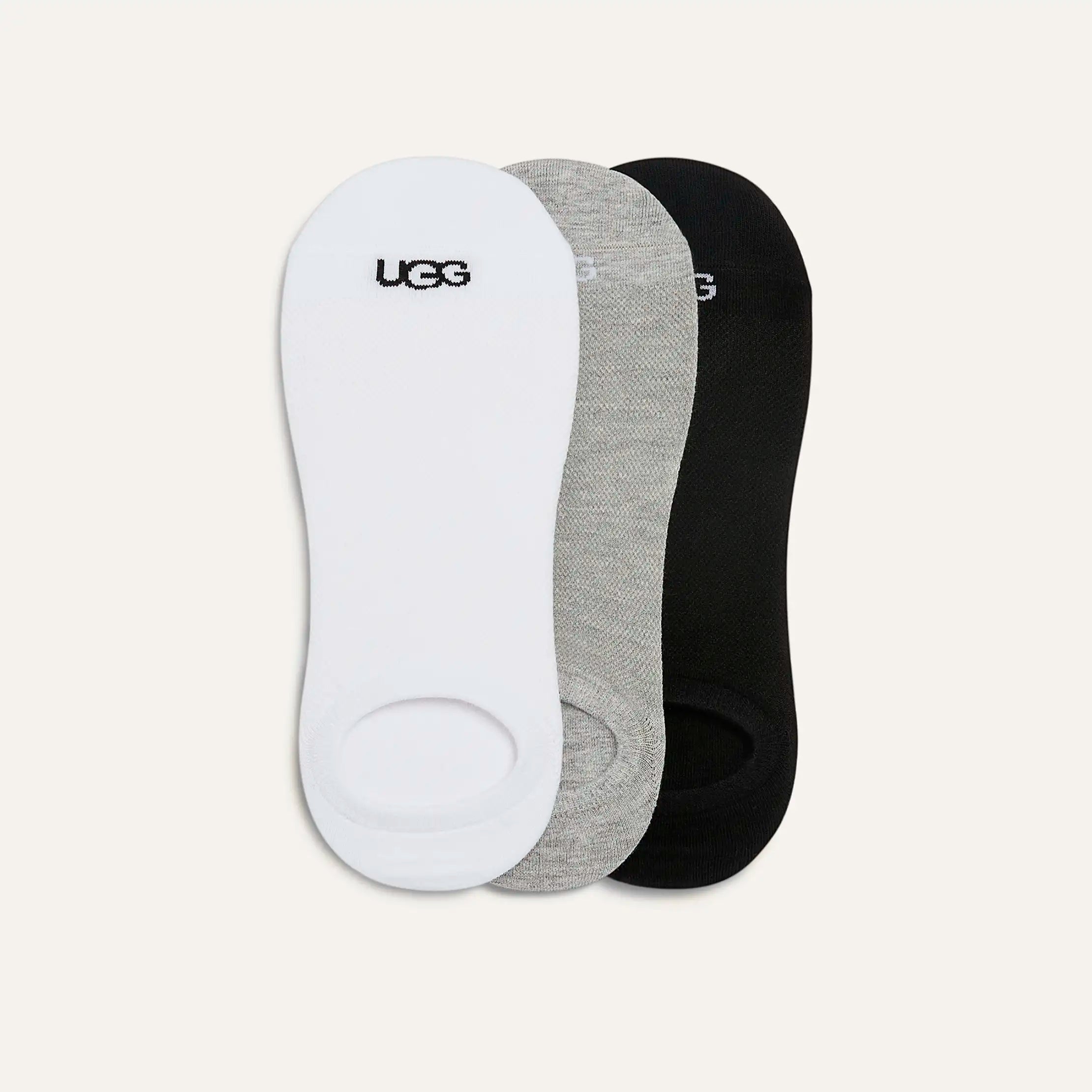 Ugg Oliver No Show 3 Pack White / Grey / Black