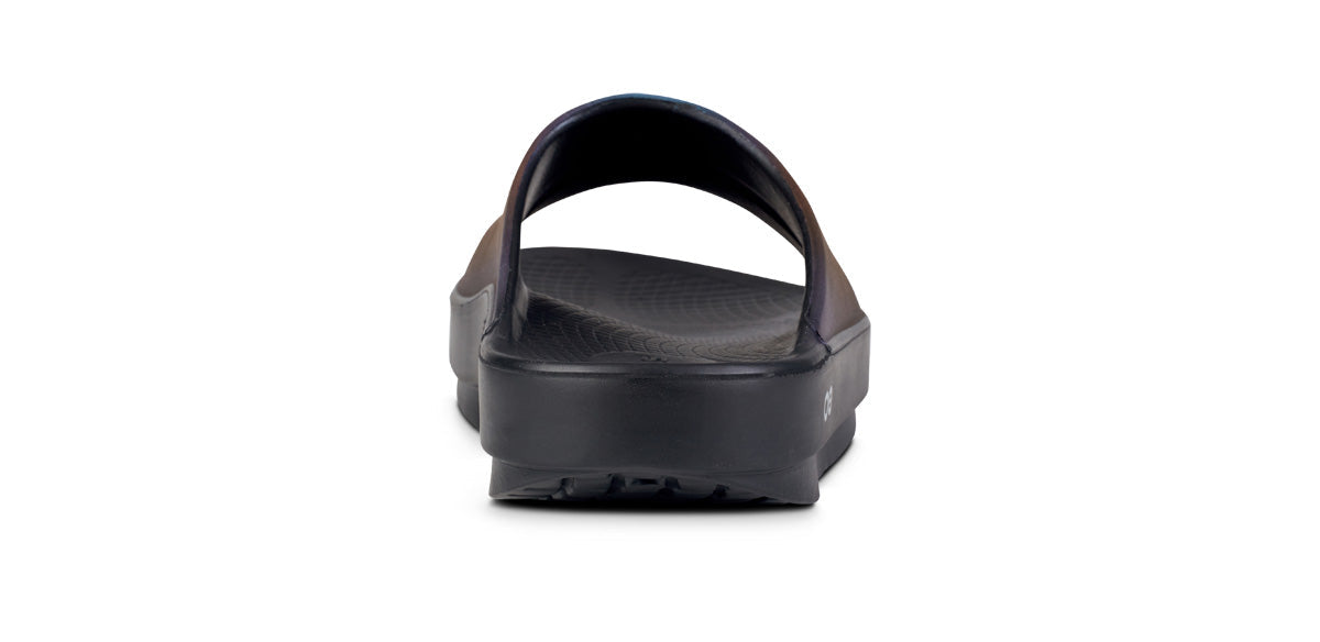 Oofos Women's Luxe Slide Midnight Spectre