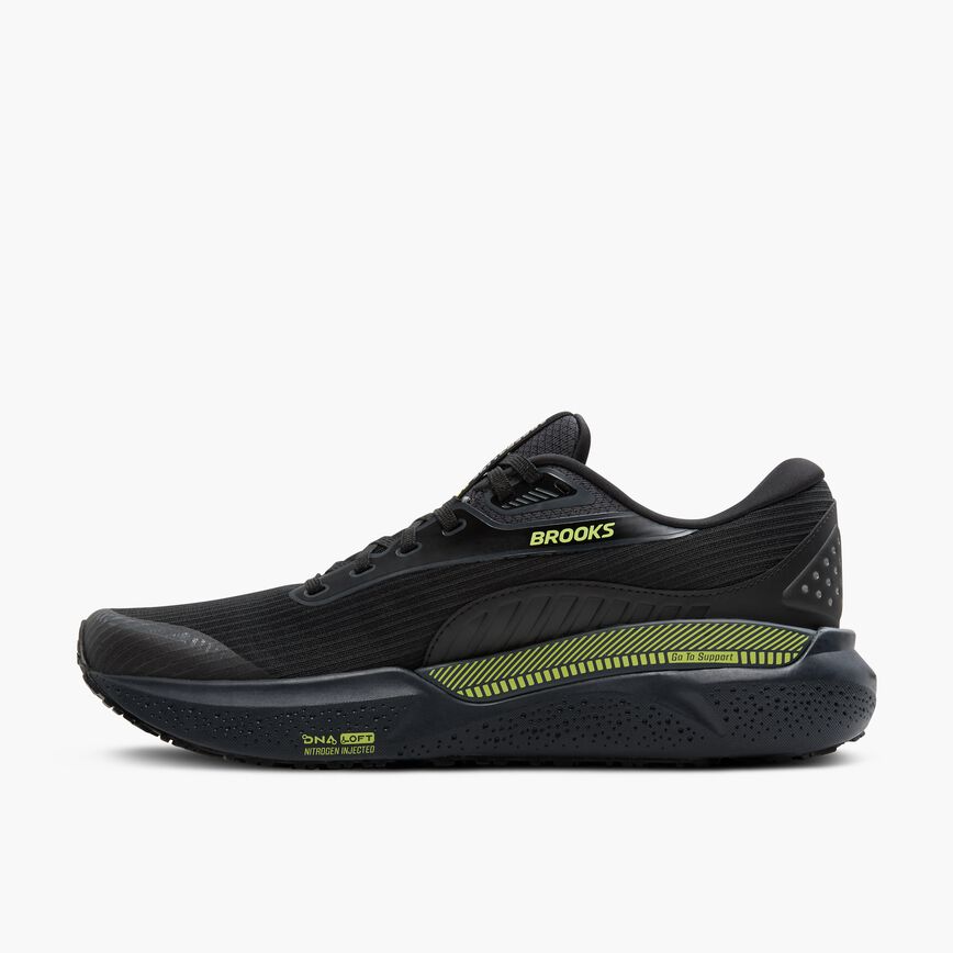 Brooks Adrenaline GTS 24 Weatherized Black/Ebony/New Yellow