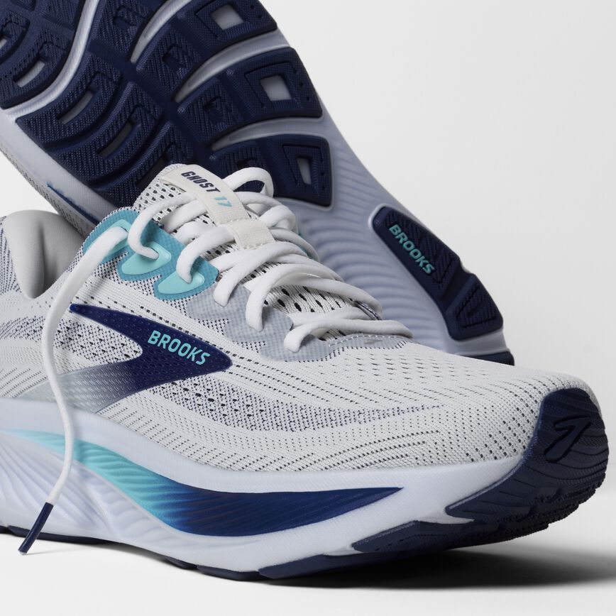 Brooks Ghost 17 White/Beacon Blue/Ipanema