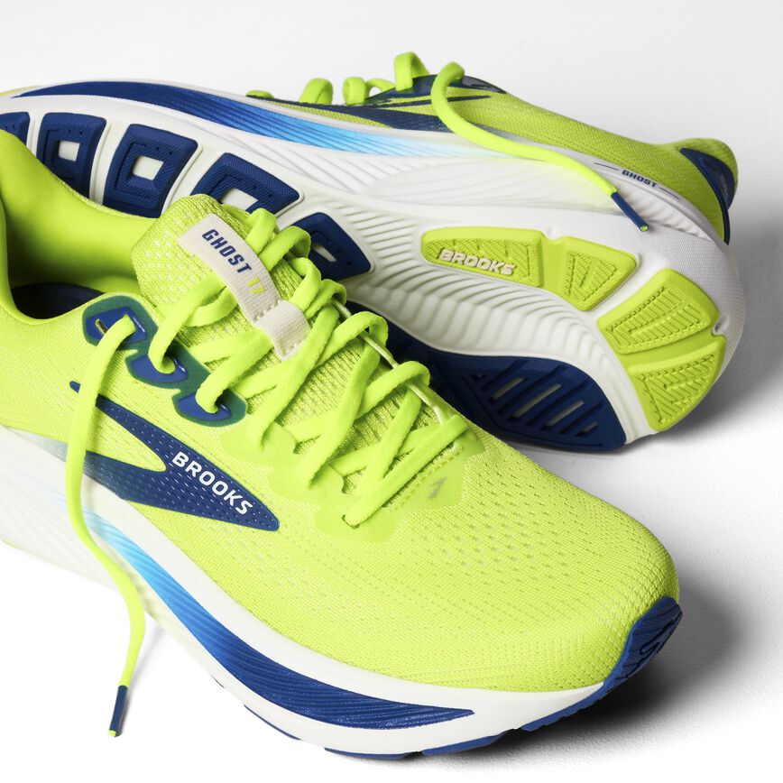 Brooks Ghost 17 Acid Lime/Navy/White