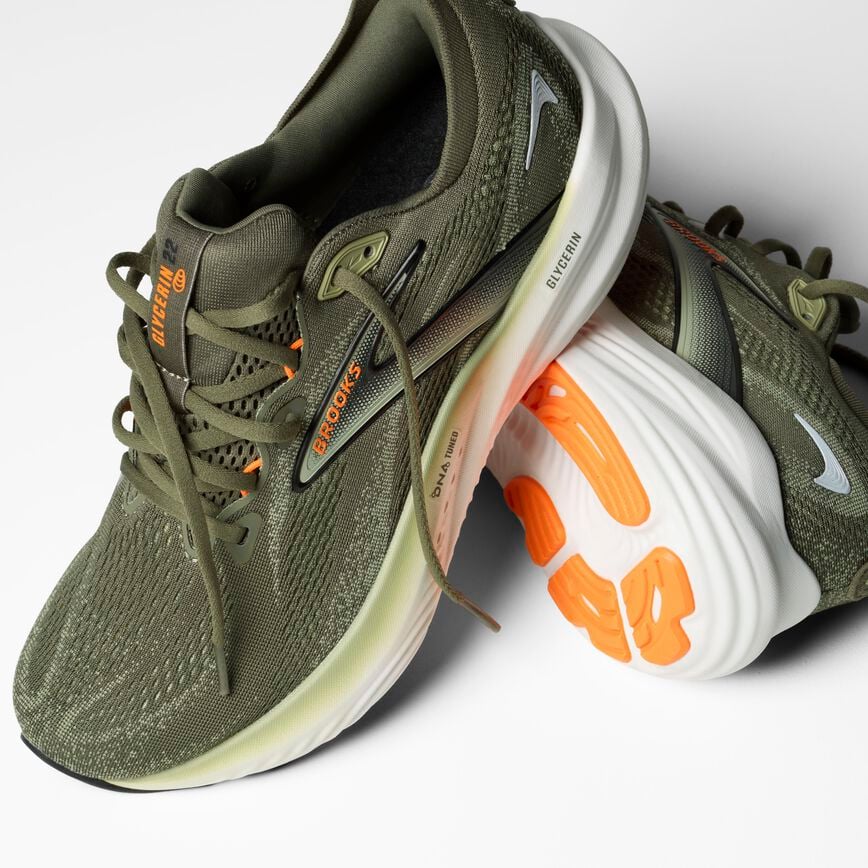 Brooks Glycerin 22 Dusty Olive/Tea/Orange