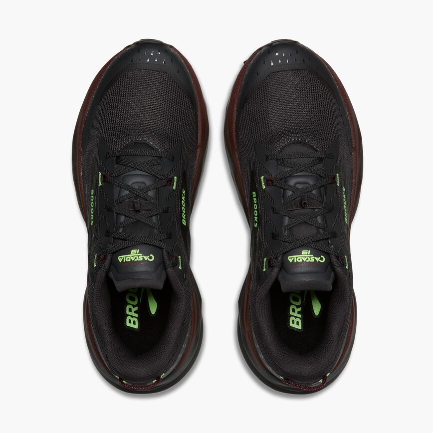 Brooks Cascadia 19 Phantom/Rum Raisin/Green
