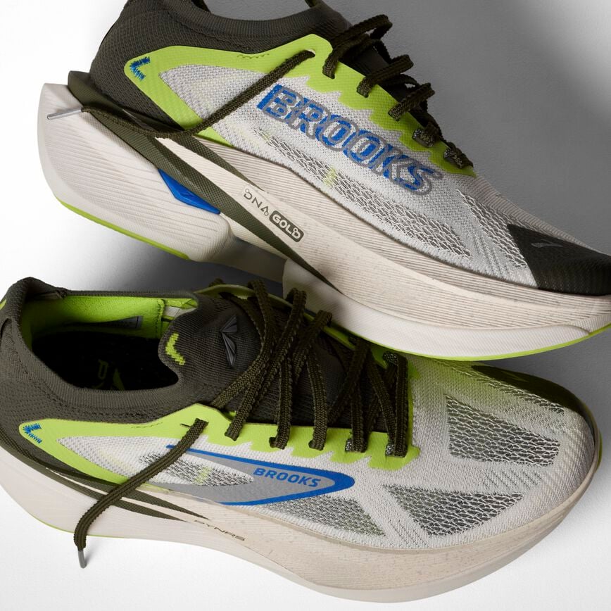 Brooks PYNRS x Hyperion Max 3 Blanc/Acid Lime/Blue