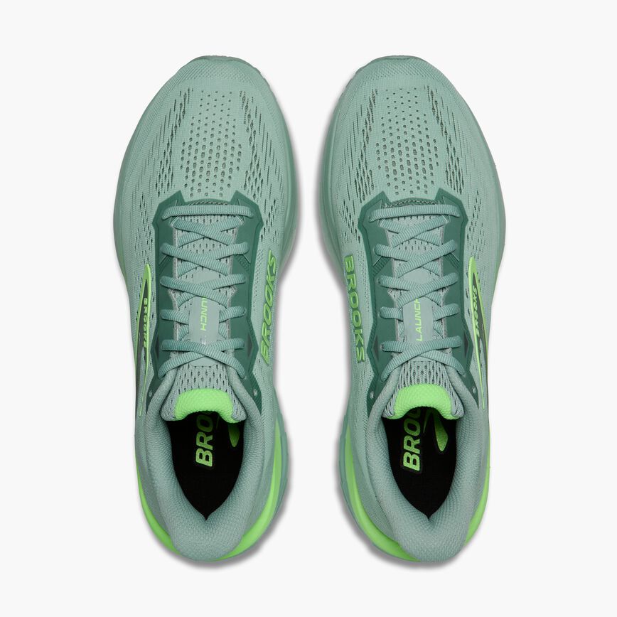 Brooks Launch 12 Gray Mist/Green