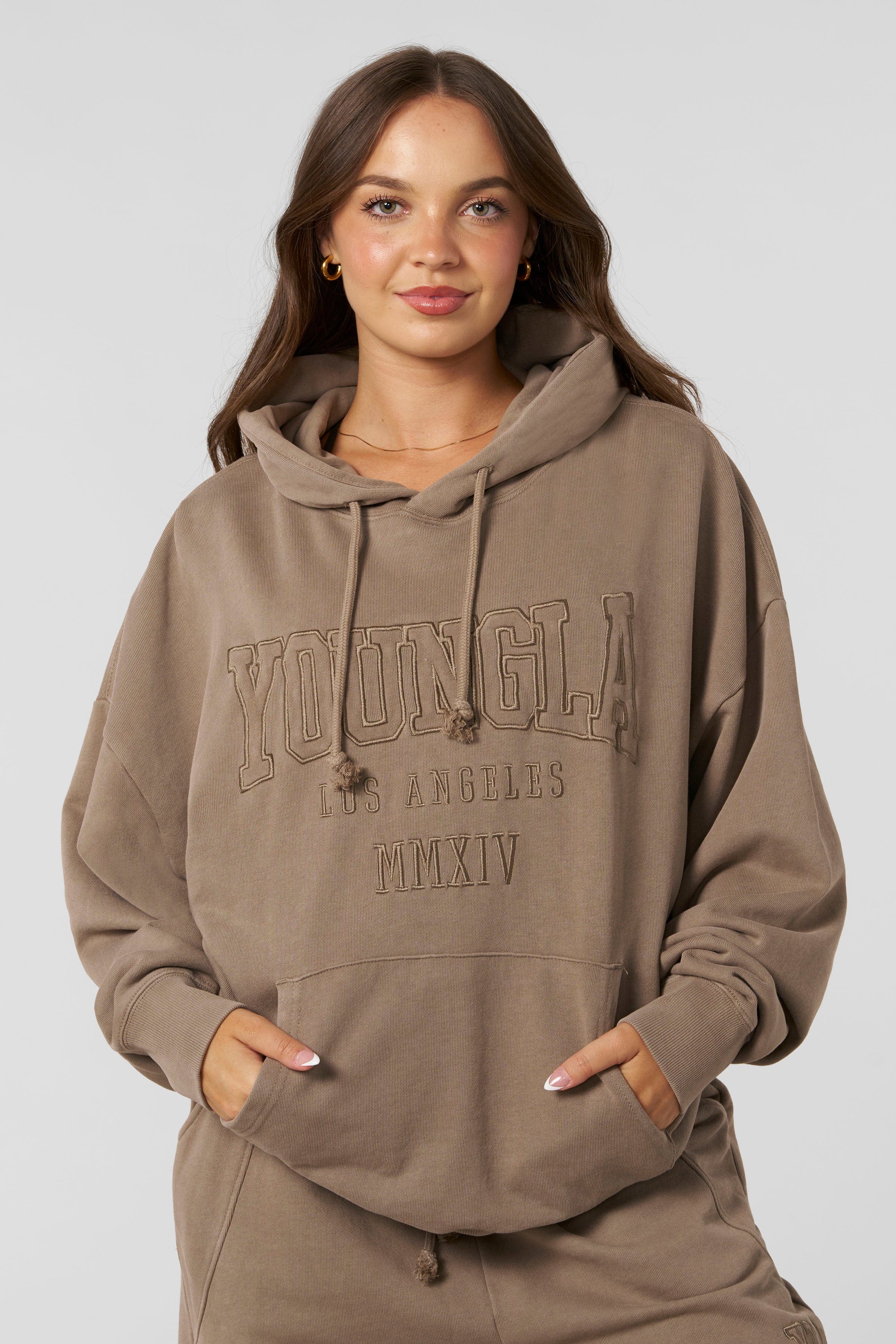 YoungLA W542 - Mineral Hoodie Taupe