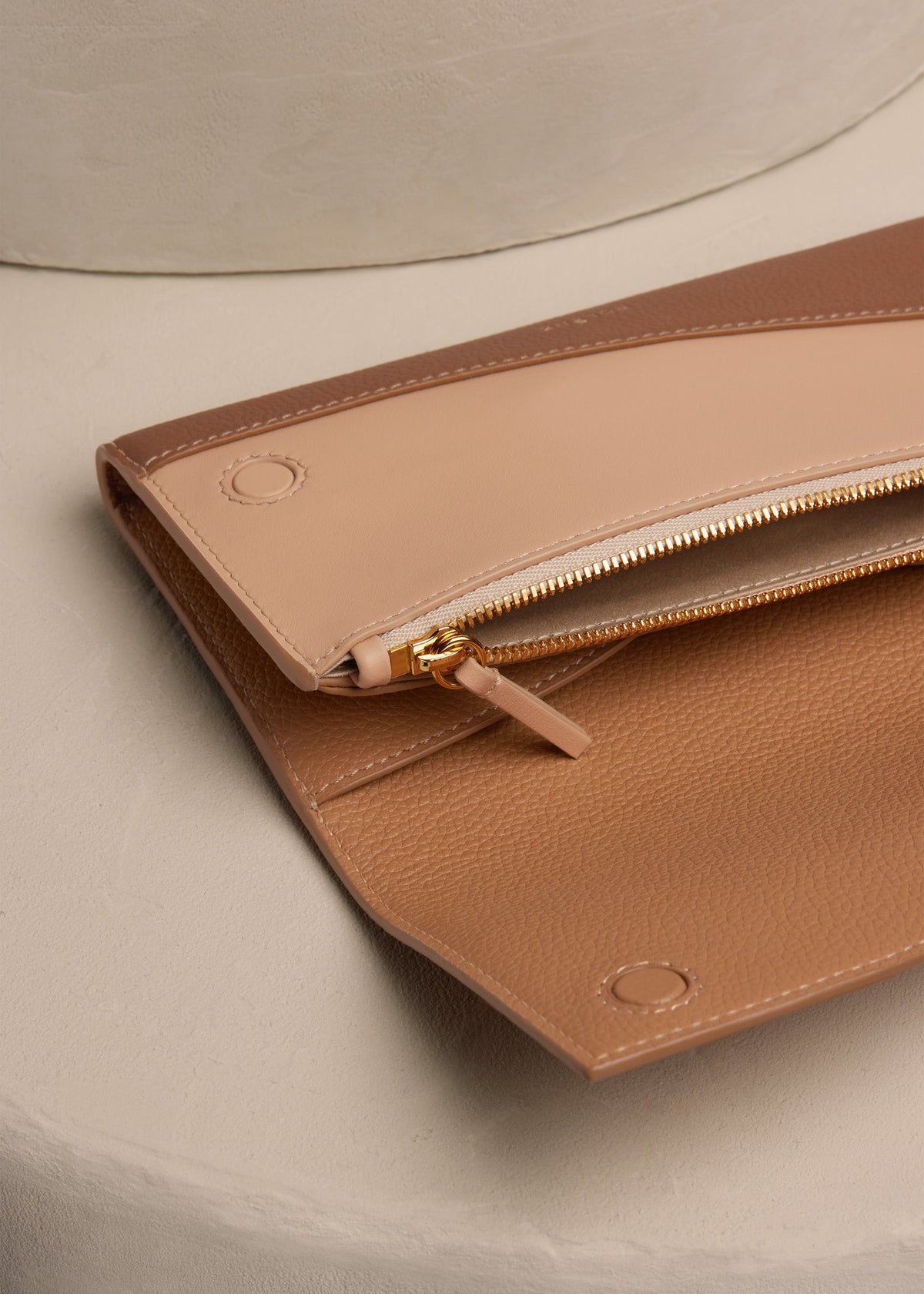 Polene Sierra Wallet Trio Camel