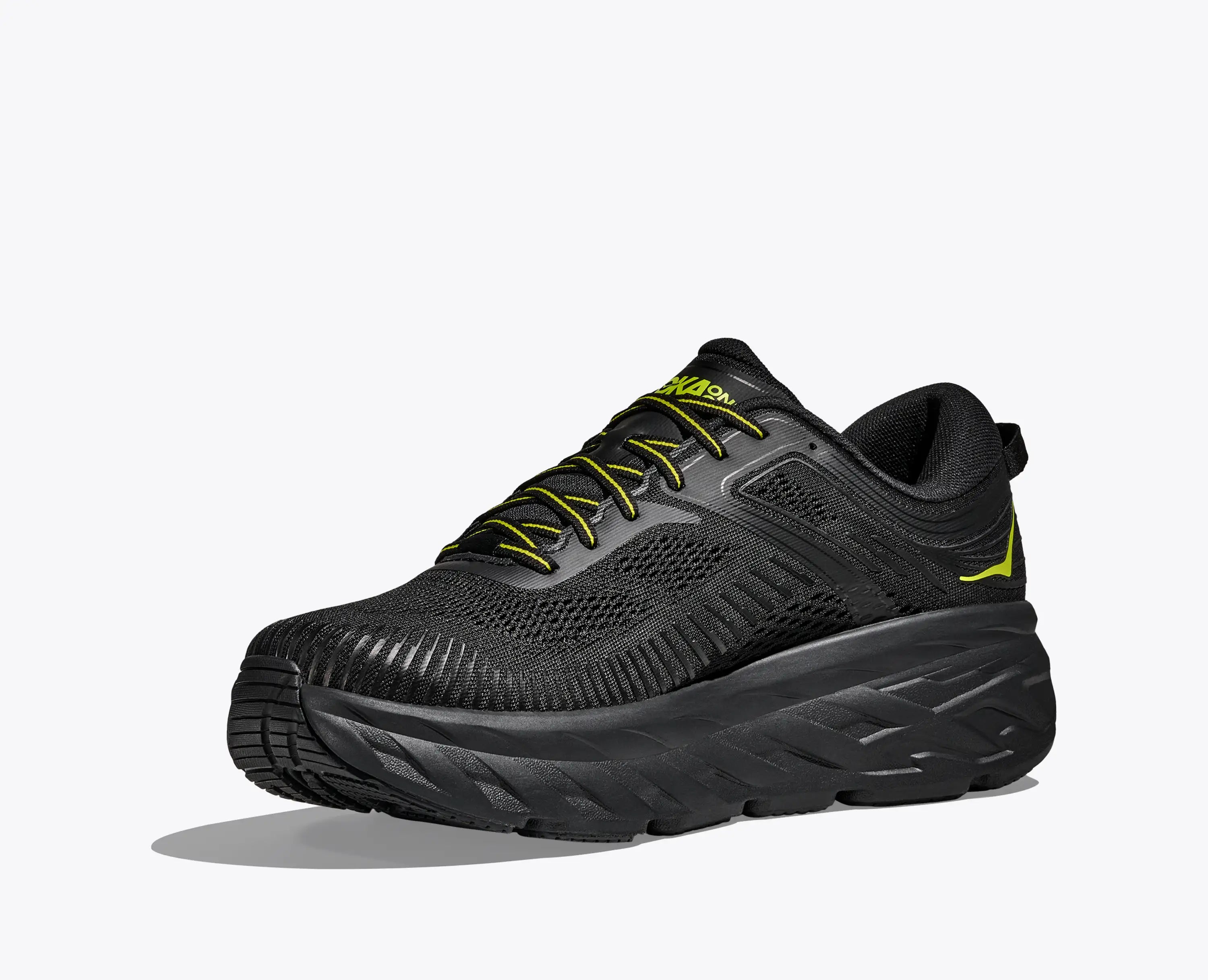 Hoka 'S Bondi 7 Black Hoka Citrus